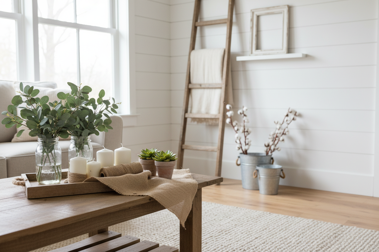 Modern Farmhouse Home Decor Refresh: Easy DIY Updates Using Affordable Supplies