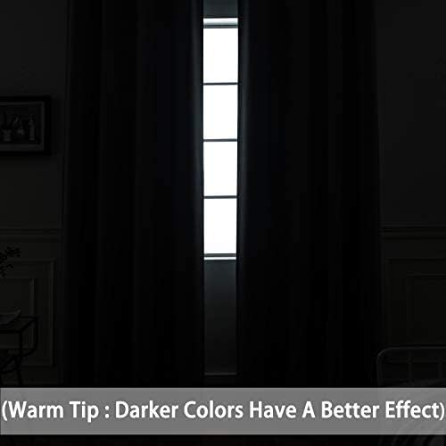 Yakamok Ombre Teal and Purple Curtains for Bedroom, Gradient Room Darkening Curtains, Grommet Thermal Insulated Light Blocking Window Drapes/Curtain for Living Room,52 x 63 Inch,2 Panels