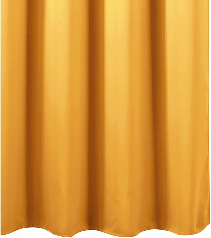 LEMOMO Yellow Thermal Blackout Curtains/38 x 54 Inch/Set of 2 Panels Room Darkening Curtains for Bedroom