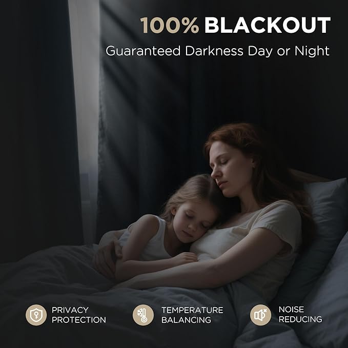 Joydeco Blackout Curtains for Bedroom - 84 Inch Long 100% Light Blocking 2 Panels Sage Green Drapes, Thermal Insulated Room Darkening Curtains, Linen Textured for Living Room, Rod Pocket & Back Tabs