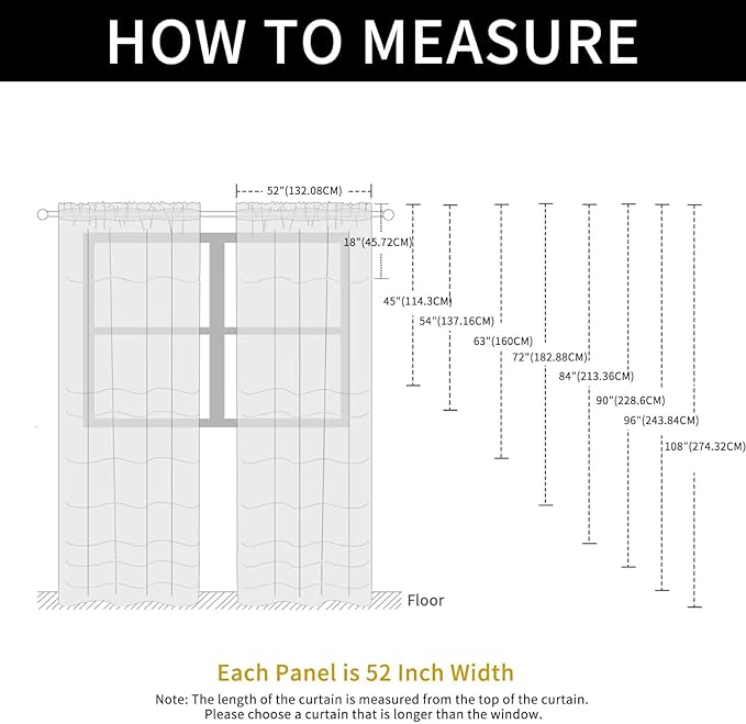 SpaceDresser Yellow Sheer Curtains 4 Panels Rod Pocket Semi-Sheer Curtain 45 Inches Long Light Filtering Voile Window Drapes for Bedroom Living Room Kitchen, Each 52W x 45L