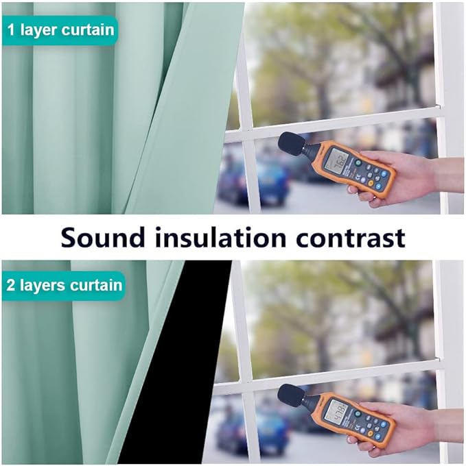 NICETOWN Aqua Blue Blackout Curtains 90 inches Long, Full Light Blocking Drapes with Black Liner for Nursery, Thermal Insulated Draperies for Hall, Villa (2 Pieces, 46" Wide Each Panel)