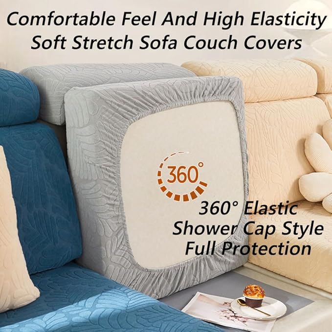 Soothing Home Sofa Covers, Sofa Hero Covers, Wear-Resistant Universal Couch Covers Washable Stretch Sectional Couch Cushion Covers (Light Green,Extra Large Seat Cover)