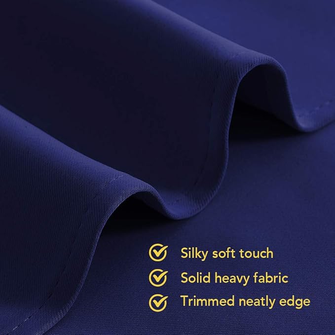 NICETOWN Blackout Window Curtains 80 inch Long, 2 Panels, 34 inch, Royal Blue, Grommet Top Room Darkening Thermal Insulated Solid Vertical Drapes for Bedroom/Kid Room