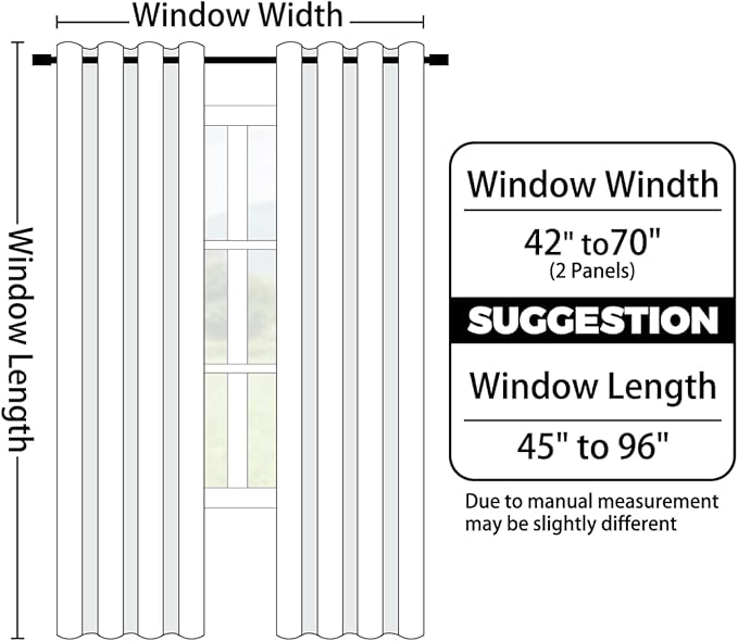 Yakamok Room Darkening Ombre Curtains 84 Inch Length, Navy Blue and Greyish White Thermal Insulated Gradient Color Curtains,Light Blocking Grommet Window Drapes for Bedroom,52 Inch Width,2 Panels