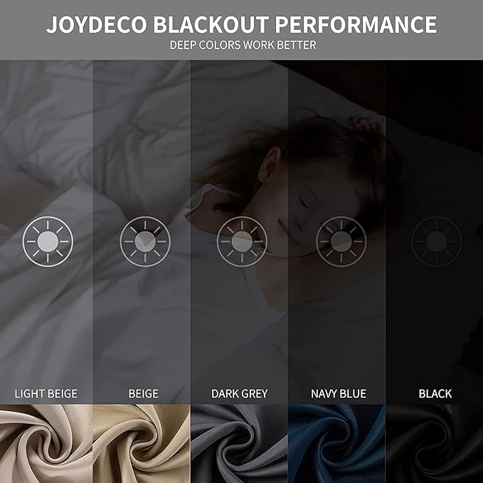Joydeco White Curtains 108 Inches Long 2 Panels Set, Thermal Insulated Long Curtains& Drapes 2 Burg, Room Darkening Grommet Drapes for Living Room Bedroom Window (W52 x L108 Inch, Greyish White)