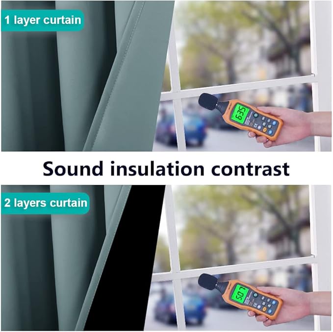 NICETOWN Aqua 100% Blackout Curtains for Windows, Super Heavy-Duty Black Lined Total Darkness Drapes for Bedroom, Privacy Assured Window Treatment for Patio (Pack of 2, 52 inches W x 108 inches L)