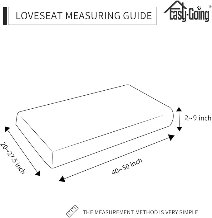 Easy-Going Stretch Loveseat Cushion Cover Sofa Cushion Furniture Protector Sofa Seat Sofa Slipcover Sofa Cover Soft Flexibility with Elastic Bottom(Loveseat Cushion, Chocolate)