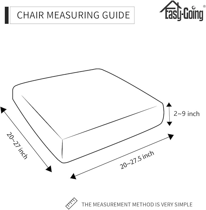 Easy-Going Stretch Chair Cushion Cover Sofa Cushion Furniture Protector Sofa Seat Sofa Slipcover Sofa Cover Soft Flexibility with Elastic Bottom(Chair Cushion, Christmas Red)