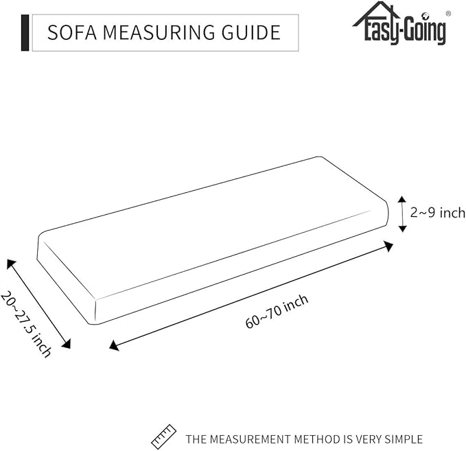 Easy-Going Stretch Cushion Cover Sofa Cushion Furniture Protector Sofa Seat Sofa Slipcover Sofa Cover Soft Flexibility with Elastic Bottom (Sofa Cushion, Cream)