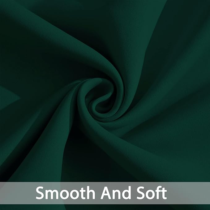 Yakamok Wide Thermal Blackout Patio Door Curtain Panel, Dark Green Grommet Sliding Door Insulated Curtains, Extra Wide Curtains for Sliding Glass Door, Emerald Green, W52 x L84, 1 Panel