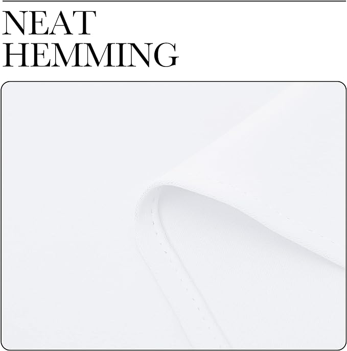 NICETOWN Window Curtains 86 inches Long - (Pure White) 55 by 86 inches, 1 Pair, 50% Light Blocking Grommet Drapes/Draperies for Living Room