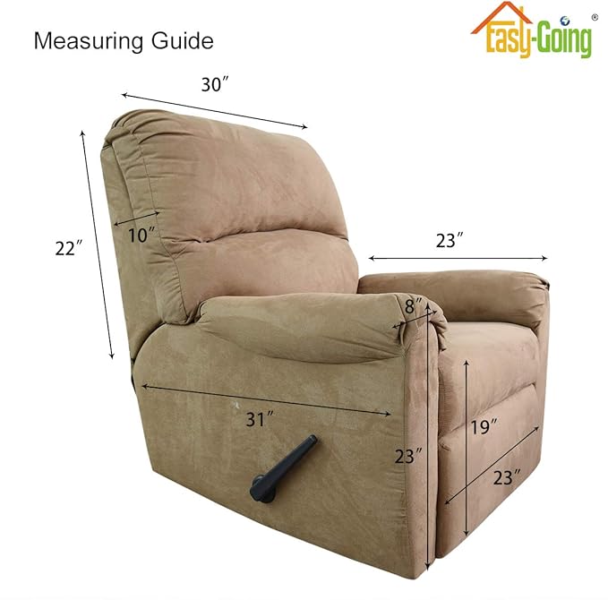 Easy-Going Recliner Chair Slipcover Reversible Sofa Cover Water Resistant Couch Cover Furniture Protector with Elastic Straps for Pets Dog (Recliner 22 inch, Gray/Light Gray)