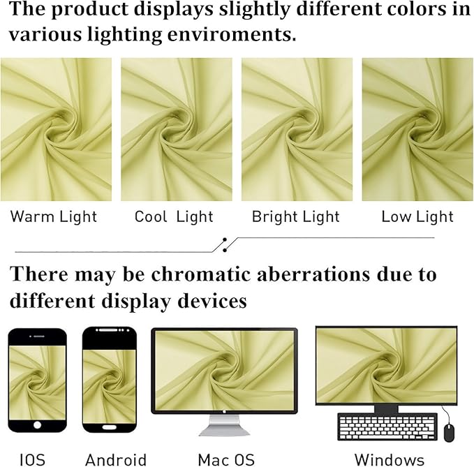 Lecloud Lemon Sheer Curtains 84 Inches Long 2 Panels, Solid Voile Light Filtering Airy Home Decor Living Room Curtains for Bedroom, Dual Rod Pockets Transparent Drapes, Each Panel 42" W x 84" L