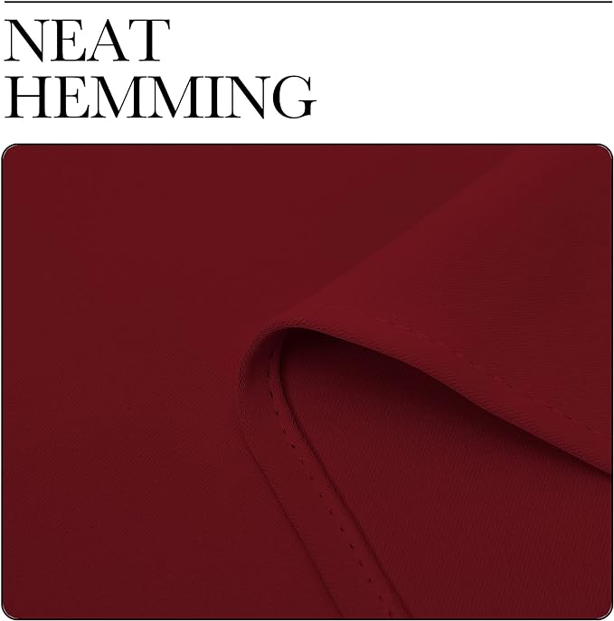 NICETOWN Christmas Living Room Curtains for Window - Energy Efficient & Noise Reducing Thermal Insulated Rod Pocket Blackout Drapes/Draperies for Living Room (Burgundy Red, 2 Panels, W70 x L95)