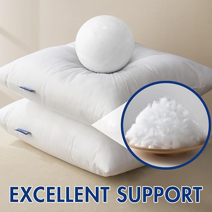 MIULEE Pillow Insert 18x18 Inch, Decorative Square Throw Pillow Inserts, Premium Fluffy Pillow Forms Sham Stuffer for Sofa Couch Living Room