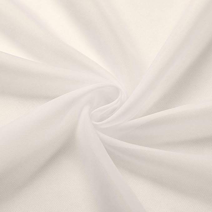 Cafe Curtains 36 Inch Length Tier 2 Pieces, Modern Soft Airy Sheer Kitchen Short Curtains for Small Window, Rod Pocket Small Curtain for Bathroom Basement, Cream, Each, 42" Wx36 L Inches