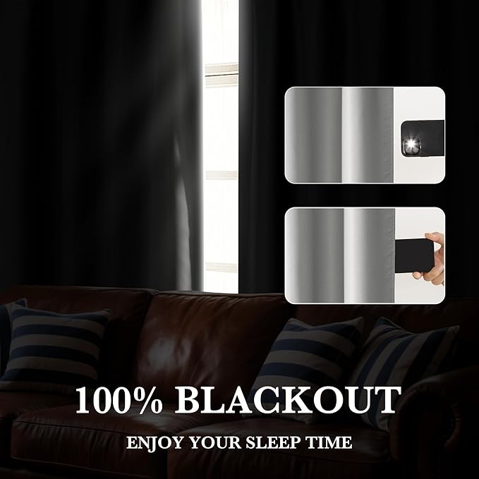 RYB HOME 100% Blackout Basement Curtains 30 inches Long, Heat & UV Blocking Total Room Darkening Noise Reducing Curtains for Bathroom RV Campers, Sliver Grey, 2 Panels Set