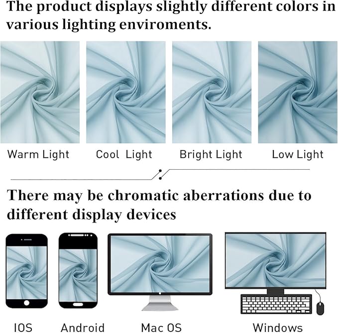 Lecloud Light Blue Sheer Curtains 84 Inches Long 2 Panels, Light Filtering Solid Voile Curtains for Living Room Bedroom, Dual Rod Pocket Gauzy Farmhouse Window Treatments, 40 W x 84 L Inch, Sky Blue