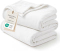 Bedsure GentleSoft Fleece Blanket California King White - Lightweight Plush Fuzzy Cozy Soft Bed Blankets, 102x96 inches