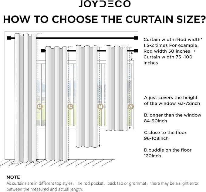 Joydeco Blackout Curtains for Bedroom - 96 Inch Long 100% Light Blocking 2 Panels Light Grey Drapes, Thermal Insulated Room Darkening Curtains, Linen Textured for Living Room, Rod Pocket & Back Tabs