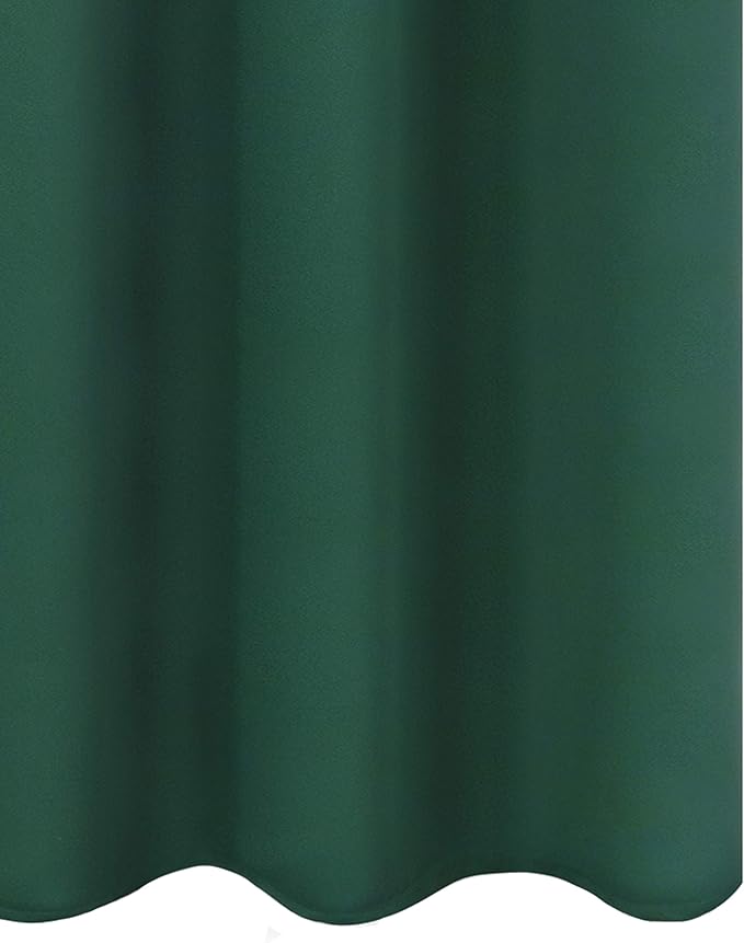 LEMOMO Dark Green Thermal Blackout Curtains/42 x 72 Inch/Set of 2 Panels Room Darkening Curtains for Bedroom