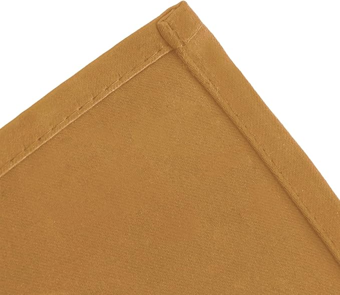 LEMOMO Mustard Yellow Thermal Blackout Curtains/52 x 45 Inch/Set of 2 Panels Room Darkening Curtains