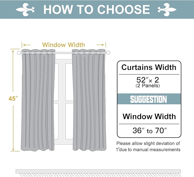 ChrisDowa Grommet Blackout Curtains for Bedroom and Living Room - 2 Panels Set Thermal Insulated Room Darkening Curtains (Forest Green, 52W x 45L)