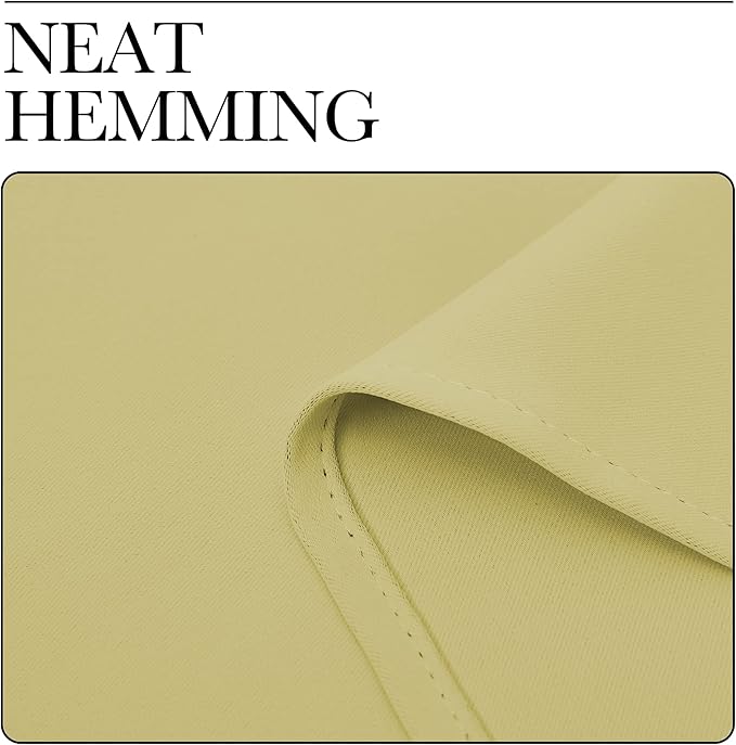 NICETOWN Blackout Curtain Panels for Bedroom, 2 Panels, W70 x L95-inch, Paler Yellow, Thermal Insulated Grommet Top Blackout Draperies and Drapes for Basement