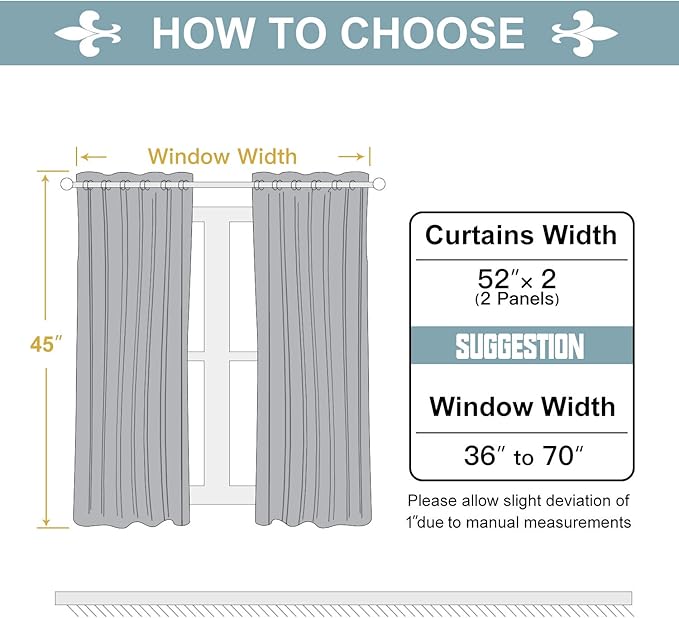 ChrisDowa 100% Blackout Curtains for Bedroom with Black Liner, 2 Thick Layers Total Blackout Thermal Insulated Grommet Window Curtains 2 Panels Set (Mustard Yellow, 52 x 45 Inch)
