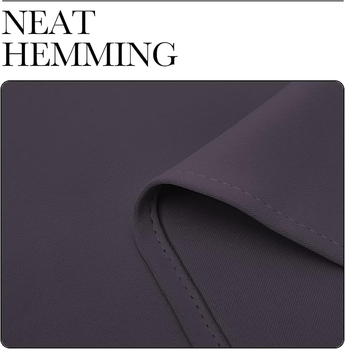 NICETOWN Blackout Curtain Panels for Bedroom, 2 Panels, W42 x L60 inches, Greyish Purple, Thermal Insulated Grommet Top Blackout Draperies and Drapes