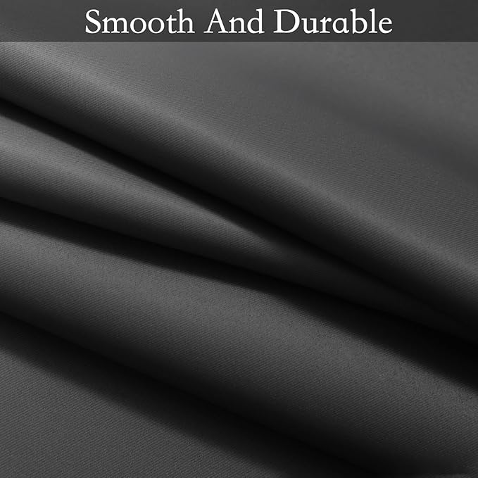 SimpleHome Ombre Room Darkening Curtains 36 inches Length for Bedroom,Grommet Gradient Light Blocking Black Gradient Window Curtains for Living Room,2 Panels, 52x36 inches