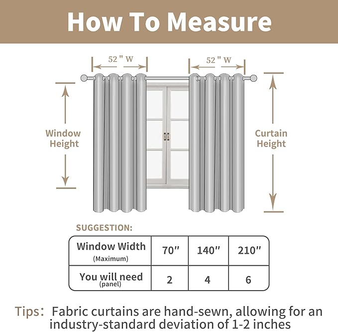LAMIT 68 Inch Semi Sheer Linen Curtains for Bedroom 2 Panels, Cream Ivory Light Filtering Window Drapes Bronze Grommet Neutral Boho Panels for Living Room/Farmhouse, 52 x 68 Inch