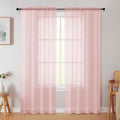 Blush Sheer Curtain for Bedroom Living Room 78 Inches Long 2 Panels Set, Solid Soft Airy Light Filtering Sheer Window Curtains, Modern Rod Pocket Door Curtain, Blush, 42" Wx78 L Inches