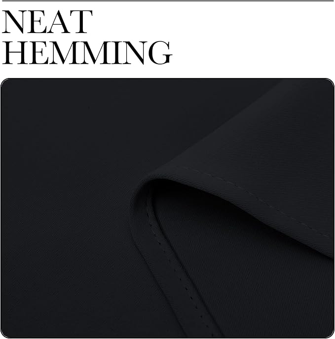 NICETOWN Black Blackout Curtain Blinds - Solid Thermal Insulated Window Treatment Blackout Drapes for Bedroom (2 Panels, 70 inches Wide by 95 inches Long)