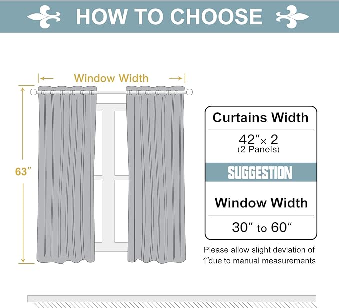 ChrisDowa Grommet Blackout Curtains for Bedroom and Living Room - 2 Panels Set Thermal Insulated Room Darkening Curtains (Royal Purple, 42W x 63L)