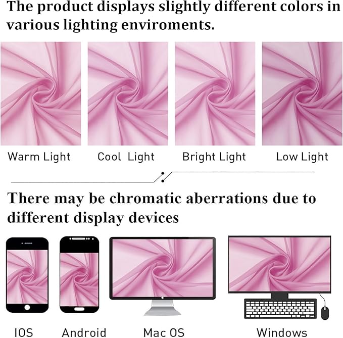 Lecloud Light Pink Sheer Curtains 45 Inch Length 2 Panels, Airy Voile Curtains for Windows, Farmhouse Light-Filtering Curtain for Bedroom Bathroom Kitchen, Each Panel 42 X 45 Inch