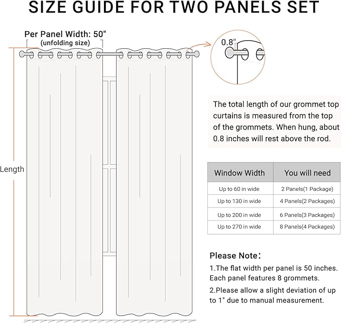 100% Blackout Shield Linen Blackout Curtains for Bedroom, Stone Blue Grommet Curtains for Living Room, Thermal Insulated Room Darkening Drapes for Nursery, Boho Home Decor, 50" W x 96" L, 2 Panels