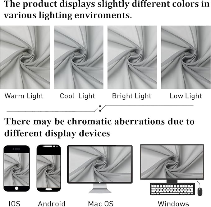 Lecloud Light Grey Sheer Curtains 63 Inch Length 2 Panels, Light Filtering Solid Voile Living Room Silver Gray Curtain & Panel, Dual Rod Pockets Gauzy Window Kitchen Bedroom Drapes, 40X63 Inches