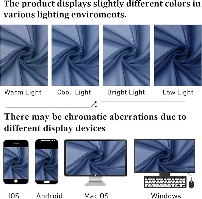 Lecloud Royal Blue Sheer Curtains 78 Inches Long 2 Panels Set, Privacy Light Filtering Drapes, Airy Solid Window Curtain with Rod Pocket for Living Room Bedroom Basement, Each Panel 42" W x 78" L