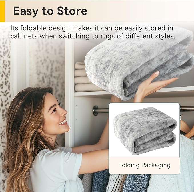 Washable Area Rugs 2'x6' Non-Slip Modern Abstract Soft for Living Room Entryway Bedroom Nursery, Print Pattern, Gray White Grey