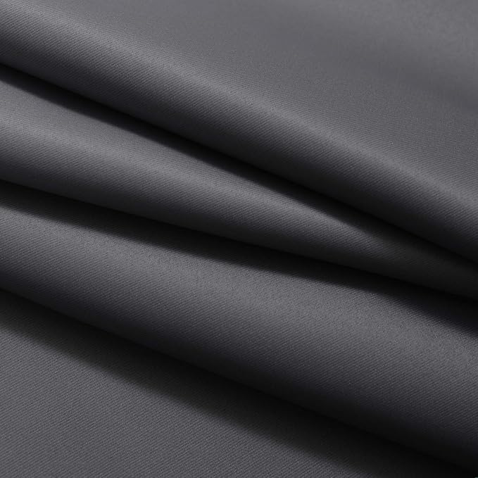 Yakamok Room Darkening Ombre Curtains 96 Inch Length, Black and Greyish White Thermal Insulated Gradient Color Curtains,Light Blocking Grommet Window Drapes for Bedroom,62 Inch Width,2 Panels