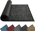 Mibao Front Door Mat, Dirt Trapper Welcome Mat for Outdoor Indoor, Non-Slip Waterproof Doormat, Durable Machine Washable Low Profile Entry Rug for Back Door Outside Patio Porch, 72" x 24", Black