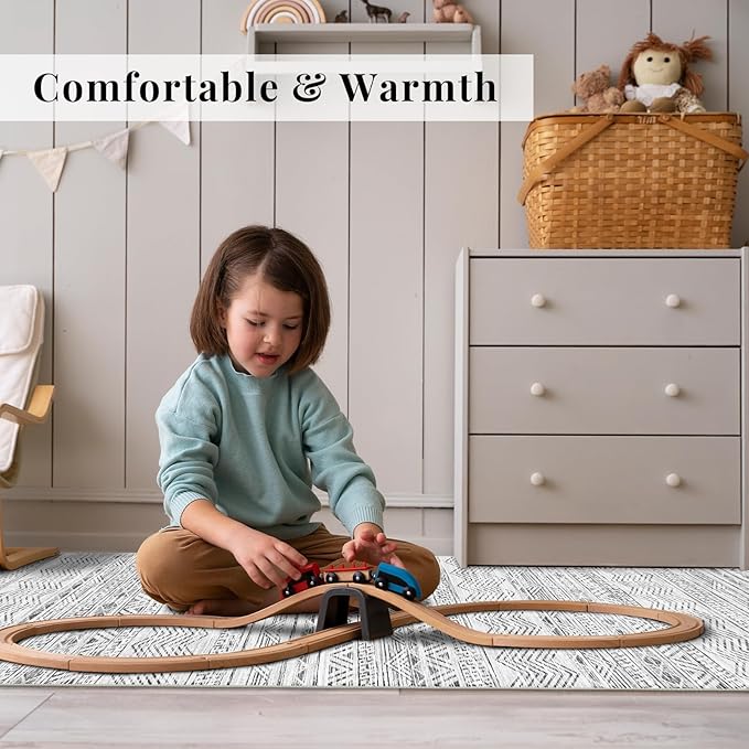 3x15 Washable Kitchen Runner Rug: Modern Moroccan Runners for Hallway Soft Non Slip Rugs with Rubber Backing Low Pile Thin Waterproof Floor Carpet for Entryway Bedroom Bathroom Indoor 3x15 Grey