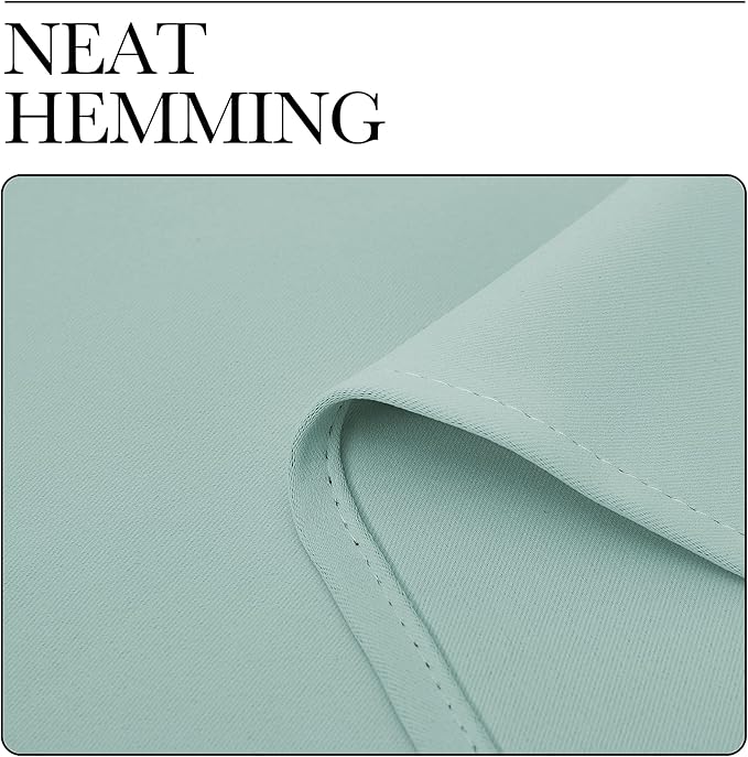 NICETOWN Kitchen Curtain Panels Blackout Draperies, Thermal Insulated Solid Grommet Blackout Curtains/Drapes (Aqua, One Pair, 34 by 63-Inch)