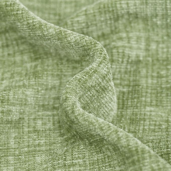 CaliTime Throw Pillow Covers Decorative 26 X 26 Inches Pack of 2 Cozy Chenille Cushion Cases for Couch Sofa Bed Living Room Home Sage Green