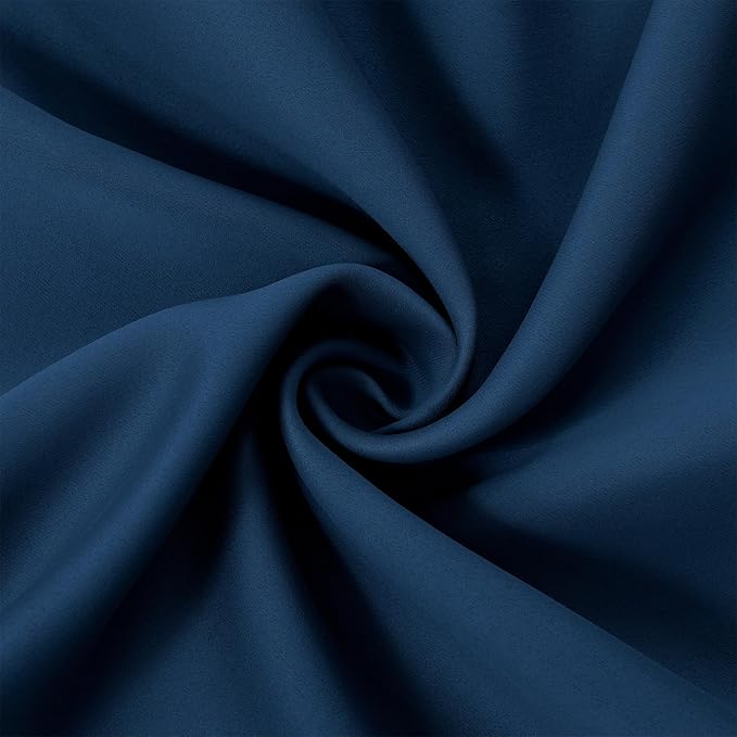 LEMOMO Navy Blue Blackout Curtains/52 x 72 Inch/Set of 2 Panels Room Darkening Curtains for Bedroom