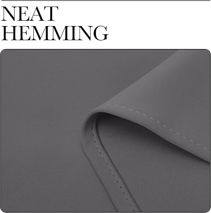 NICETOWN RV Bunk Curtains, Grey Kitchen Window Curtains Over Sink, Thermal Insulated Rod Pocket Blackout Blinds & Drapes for Small Windows (2 Panels, W42 x L30 -Inch)