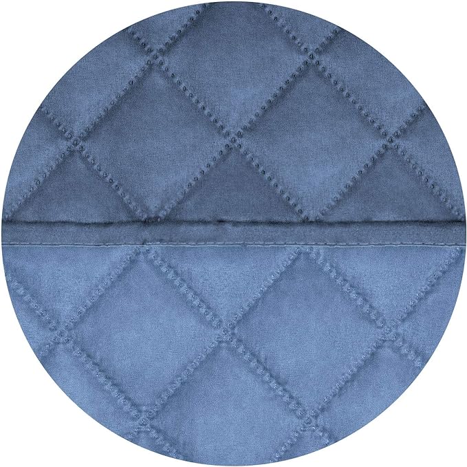 PureFit Reversible Quilted Sofa Cover, Water Resistant Slipcover Furniture Protector, Washable Couch Cover with Non Slip Foam and Elastic Straps for Kids, Pets (X Large, DarkBlue/LightBlue)