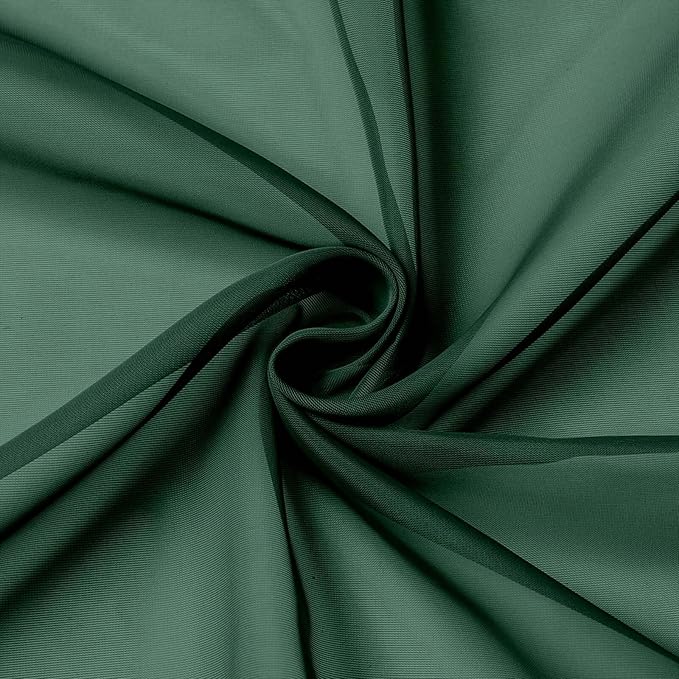 Hunter Green Kitchen Curtains 30 Inch Length Tier 2 PCS, Solid Soft Half Curtains for Windows, Hunter Green Sheer Rod Pocket Drapes for Bathroom Basement Small Window Curtain, 42"Wx30"L Inch